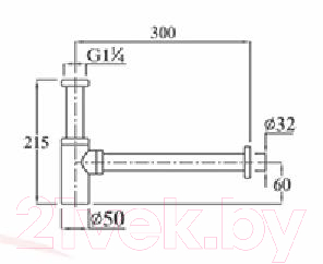 Сифон Belux HR 0900 (черный матовый)