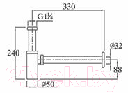 Изображение товара Сифон Belux HR 1240 (хром)