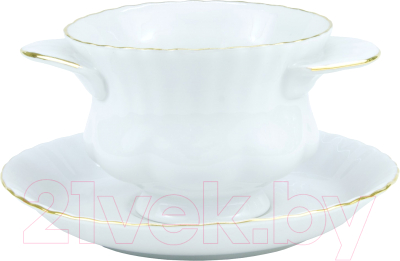 Чаша бульонная Cmielow i Chodziez Iwona / B164-8502I00 (золотая обводка)