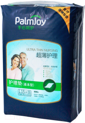 Набор пеленок одноразовых впитывающих PalmJoy 60x90см / SCD02-15L (15шт)