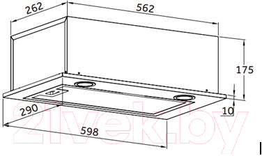 Вытяжка скрытая HOMSair Camelia 60RD (черный)