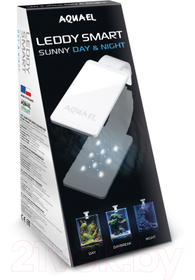 Светильник для аквариума Aquael Leddy Smart Sunny Day & Night / 123404 (черный)