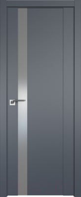 Дверь межкомнатная ProfilDoors Модерн 62U 80x200 (антрацит/стекло Lacobel серебро матлак)