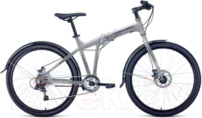 Велосипед Forward Tracer 26 2.0 Disc 2021 / 1BKW1C467003 (19, серый/синий)