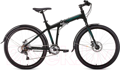 Велосипед Forward Tracer 26 2.0 Disc 2021 / 1BKW1C467002 (черный/бирюзовый)
