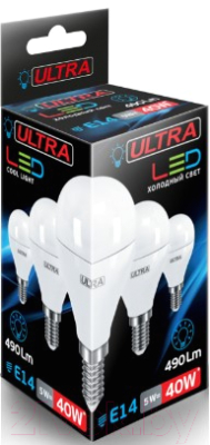 Лампа Ultra LED-G45-5W-E14-3000K