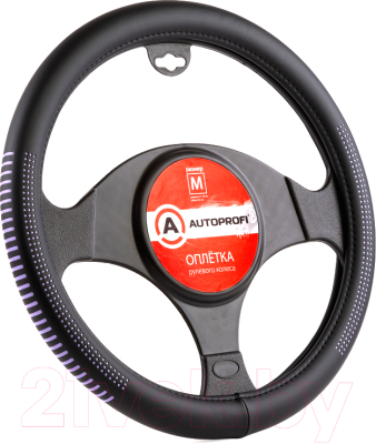 

Оплетка на руль Autoprofi, AP-1910 BK/Violet