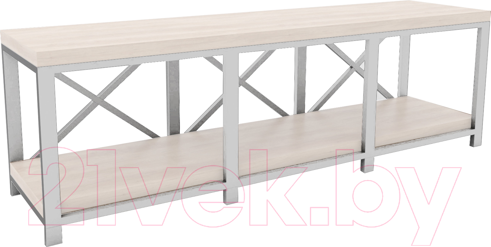 Тумба Hype Mebel Флорида 150x40 (белый/древесина белая)
