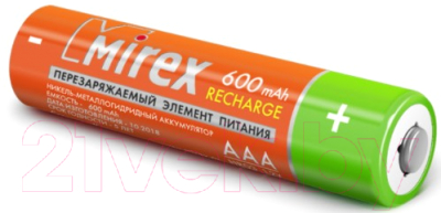 Комплект аккумуляторов Mirex HR03 / HR03-06-E2 (2шт)