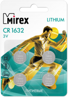 Комплект батареек Mirex CR1632 3V / CR1632-E4 (4шт) - 