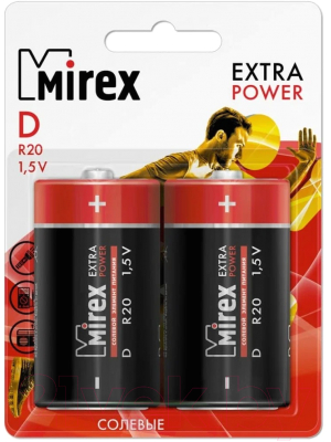 Комплект батареек Mirex 23702-ER20-E2 (2шт)