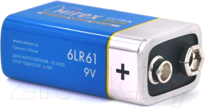 Батарейка Mirex 6LR61 / 23702-6LR6-S1