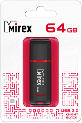 Usb flash накопитель Mirex Knight Black 64GB USB3.0 (13600-FM3BKN64)