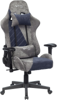 Кресло геймерское Бюрократ Viking X Fabric с подголовником (серый/темно-синий) - 