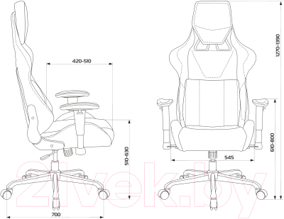 Изображение товара Кресло геймерское Бюрократ Zombie Viking Loft с подголовником (серый Loft ромбик)