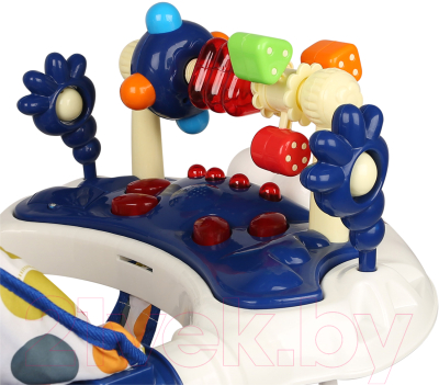 Ходунки Alis Игротека 8 с силиконовыми колесами (темно-синий)