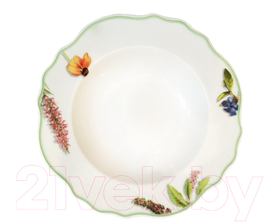 Тарелка столовая глубокая Cmielow i Chodziez Gloria / K232-0G11490 (полевые цветы)