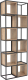 Стеллаж Hype Mebel Грос-2 70x175 (черный/дуб галифакс натуральный) - 