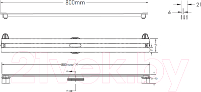 Трап для душа Berges Super Slim / 090154