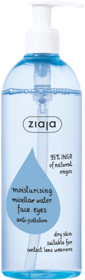 Мицеллярная вода Ziaja Увлажняющая для сухой кожи лица и глаз (390мл)