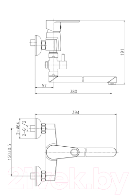 Смеситель Cersanit Cari 63028