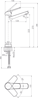 Смеситель Cersanit Flavis 63038