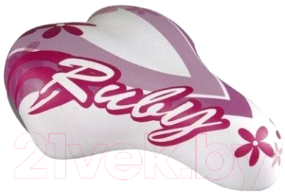 Сиденье для велосипеда DDK Ruby / 1217A (белый/розовый)