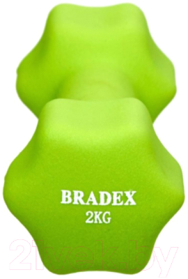 Гантель Bradex SF 0542 (2кг, салатовый)