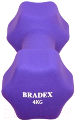 Гантель Bradex SF 0544 (4кг, фиолетовый)