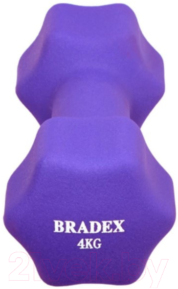 Гантель Bradex SF 0544 (4кг, фиолетовый) — фото 2
