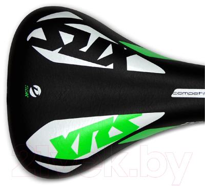 Сиденье для велосипеда DDK XRS / 1212A (черный/белый/зеленый)