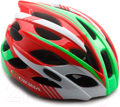 Защитный шлем Cigna WT-016 57/61 (красный/зеленый/белый)