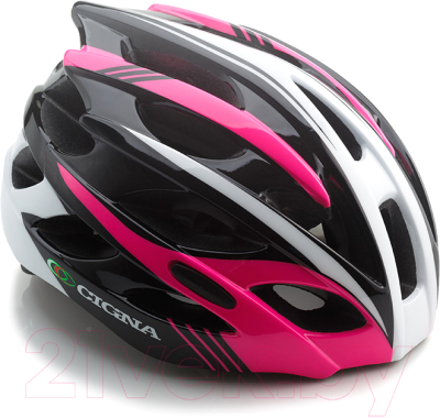 Защитный шлем Cigna WT-016 57/61 (черный/розовый/белый)