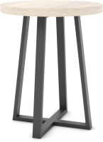 Журнальный столик Hype Mebel Челси 40x40 (черный/древесина белая) - 