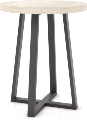 Журнальный столик Hype Mebel Челси 40x40 (черный/древесина белая)