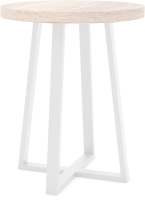 Журнальный столик Hype Mebel Челси 40x40 (белый/древесина белая) - 