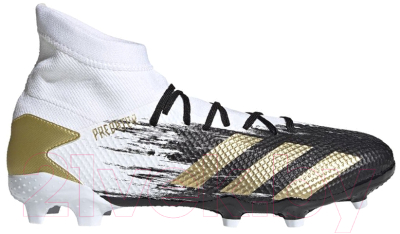Бутсы футбольные Adidas Predator 20.3 FG / FW9196 (р-р 8.5, белый/черный)