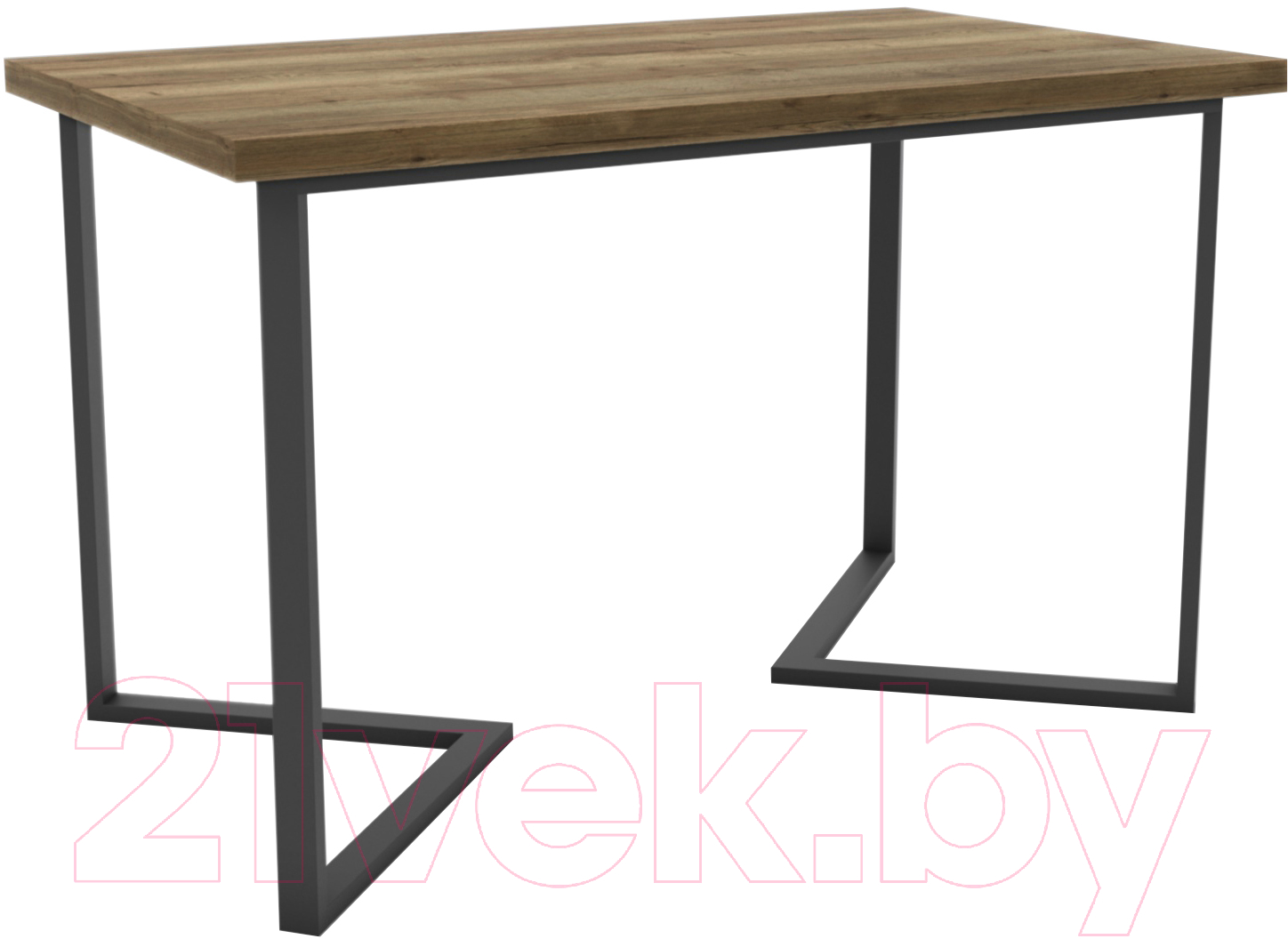 Обеденный стол Hype Mebel Дельта 110x70 (черный/дуб галифакс олово)