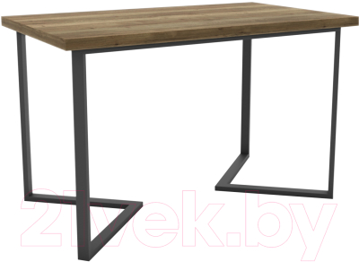 Обеденный стол Hype Mebel Дельта 110x70 (черный/дуб галифакс олово)