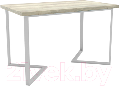 Обеденный стол Hype Mebel Дельта 110x70 (белый/древесина белая)