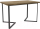 Обеденный стол Hype Mebel Дельта раздвижной 110x70 (черный/дуб галифакс олово) - 