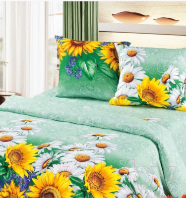 

Комплект постельного белья Магия Сна, Подсолнухи 8089/1 Евро