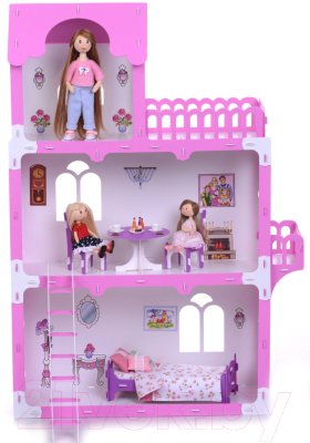 Кукольный домик Krasatoys Дом Милана с мебелью / 000270