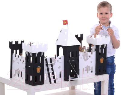 Кукольный домик Krasatoys Крепость Артур / 000276 (белый/черный)