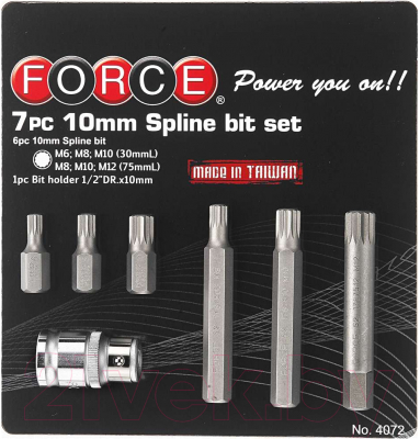 

Набор бит Force, Spline 4072