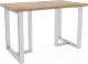 Обеденный стол Hype Mebel Триног 125x75 (белый/дуб галифакс натуральный) - 