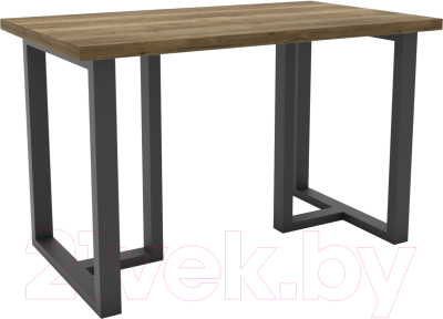 Обеденный стол Hype Mebel Триног 125x75 (черный/дуб галифакс олово)