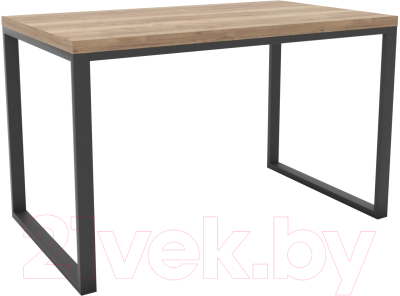 Обеденный стол Hype Mebel Чикаго 110x70 (черный/дуб галифакс натуральный)