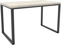 Обеденный стол Hype Mebel Чикаго 110x70 (черный/древесина белая) - 