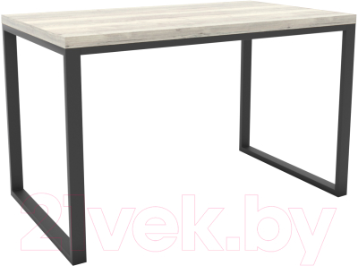 Обеденный стол Hype Mebel Чикаго 110x70 (черный/древесина белая)